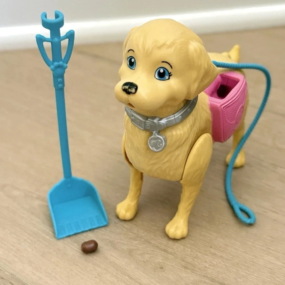 Mattel Barbie Wind Up Walk & Potty Pup Golden Retriever Dog Toy